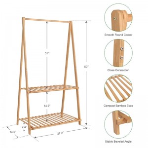 Grande capacità e gancio per bambini in bambù