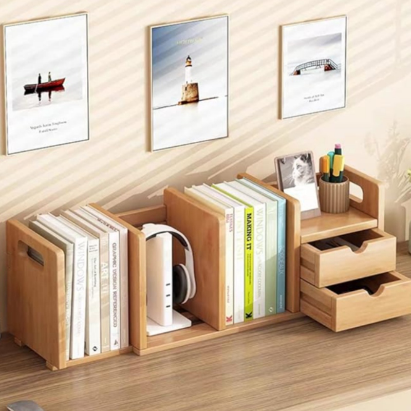 Libreria desktop in bambùnaturale